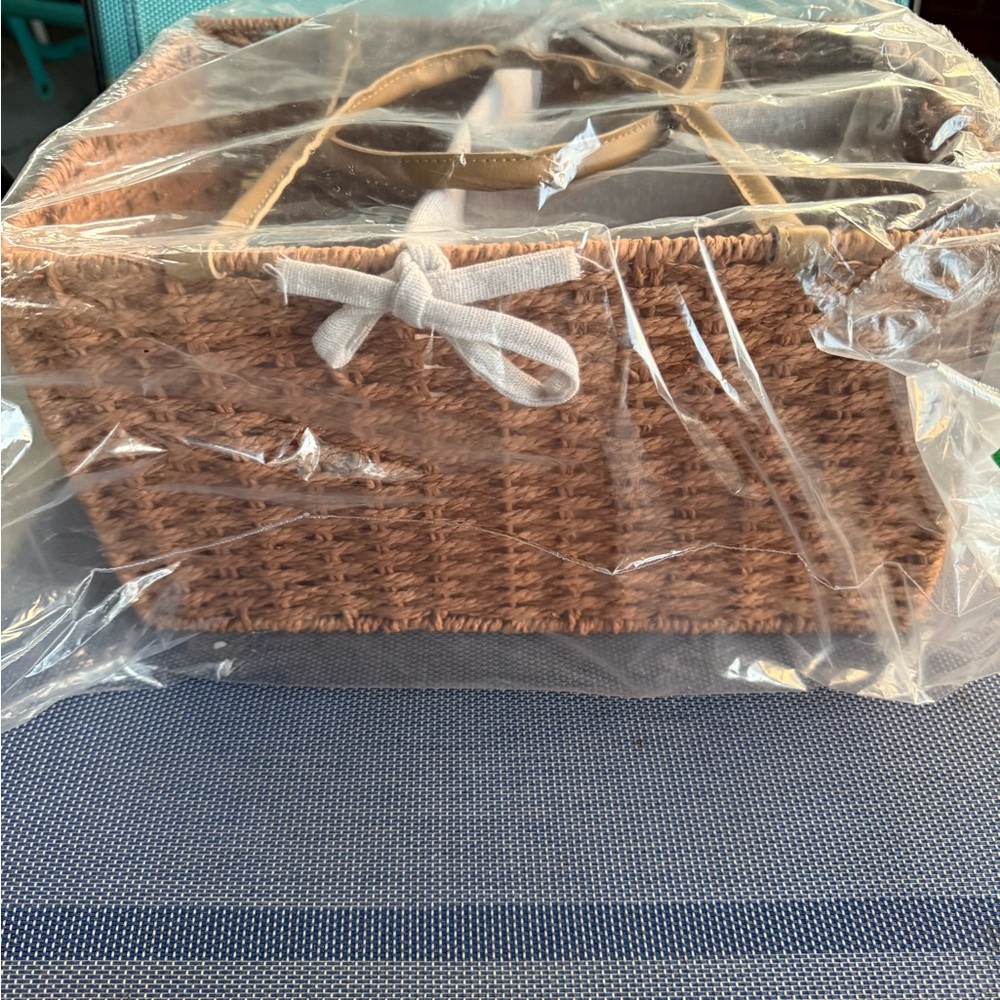 Kids Woven Basket with White Bow